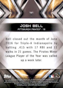 2017 Topps Fire #161 Josh Bell Back