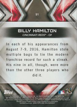 2017 Topps Fire - Flame #51 Billy Hamilton Back