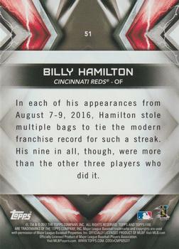 2017 Topps Fire - Gold Minted #51 Billy Hamilton Back