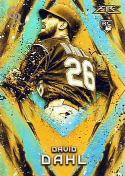 2017 Topps Fire - Gold Minted #78 David Dahl Front