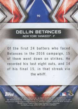 2017 Topps Fire - Gold Minted #90 Dellin Betances Back