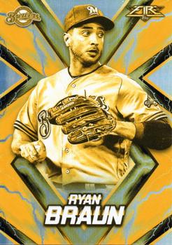 2017 Topps Fire - Gold Minted #176 Ryan Braun Front