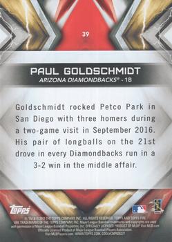 2017 Topps Fire - Blue Chip #39 Paul Goldschmidt Back