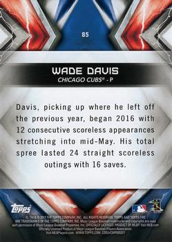 2017 Topps Fire - Blue Chip #85 Wade Davis Back