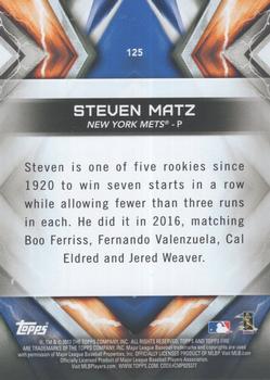 2017 Topps Fire - Blue Chip #125 Steven Matz Back