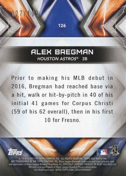 2017 Topps Fire - Green #126 Alex Bregman Back