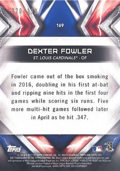 2017 Topps Fire - Green #169 Dexter Fowler Back