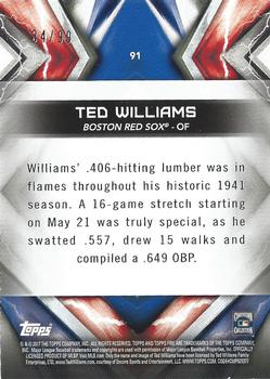 2017 Topps Fire - Purple #91 Ted Williams Back