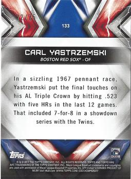 2017 Topps Fire - Magenta #133 Carl Yastrzemski Back