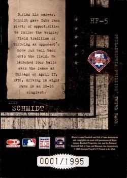 2004 Donruss Leather & Lumber - Hall of Fame #HF-5 Mike Schmidt Back