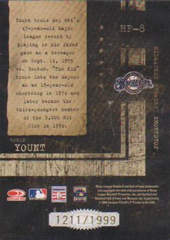 2004 Donruss Leather & Lumber - Hall of Fame #HF-8 Robin Yount Back