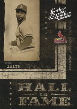 2004 Donruss Leather & Lumber - Hall of Fame Silver #HF-7 Ozzie Smith Front