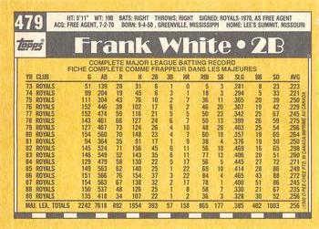 1990 O-Pee-Chee - White Back (Test Stock) #479 Frank White Back