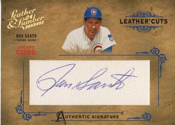 2004 Donruss Leather & Lumber - Leather Cuts Ball Autographs #LC-34 Ron Santo Front