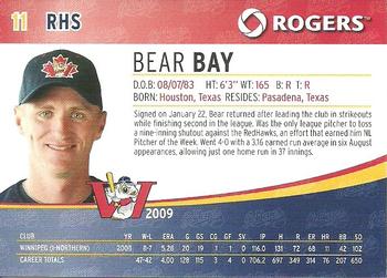 2009 Rogers Winnipeg Goldeyes SGA #NNO Bear Bay Back