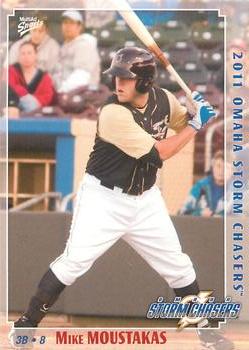 2011 MultiAd Omaha Storm Chasers #1 Mike Moustakas Front