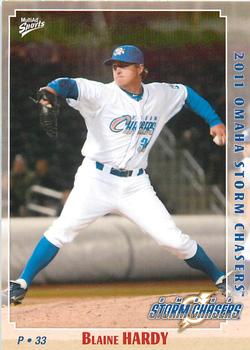 2011 MultiAd Omaha Storm Chasers #7 Blaine Hardy Front