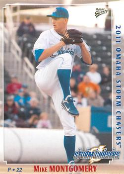 2011 MultiAd Omaha Storm Chasers #14 Mike Montgomery Front