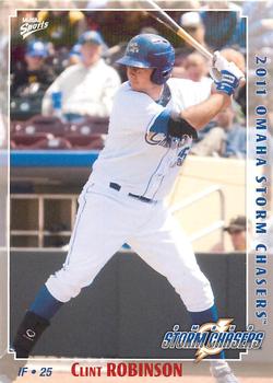 2011 MultiAd Omaha Storm Chasers #18 Clint Robinson Front