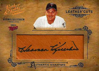 2004 Donruss Leather & Lumber - Leather Cuts Glove Autographs #LC-6 Harmon Killebrew Front