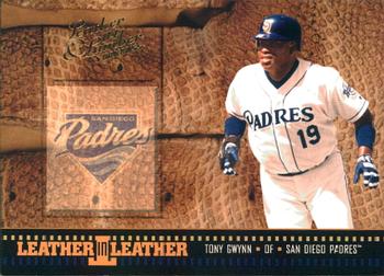 2004 Donruss Leather & Lumber - Leather in Leather #LEL-18 Tony Gwynn Front