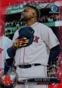 2017 Bowman Chrome - Red Refractor #13 David Ortiz Front