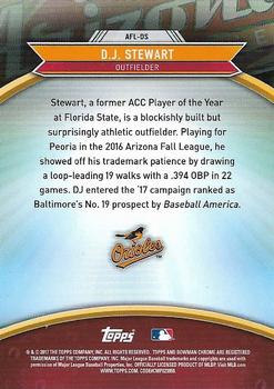 2017 Bowman Chrome - 2016 Arizona Fall League Fall Stars #AFL-DS D.J. Stewart Back