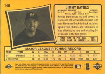 2002 Upper Deck Vintage #149 Jimmy Haynes Back