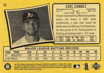 2002 Upper Deck Vintage #15 Eric Chavez Back