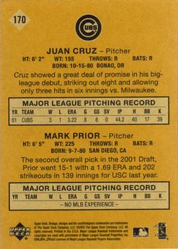 2002 Upper Deck Vintage #170 Juan Cruz / Mark Prior Back