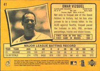 2002 Upper Deck Vintage #41 Omar Vizquel Back