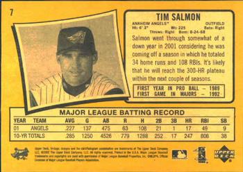 2002 Upper Deck Vintage #7 Tim Salmon Back