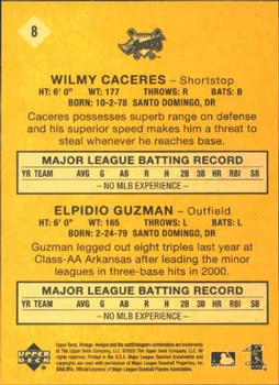 2002 Upper Deck Vintage #8 Wilmy Caceres / Elpidio Guzman Back