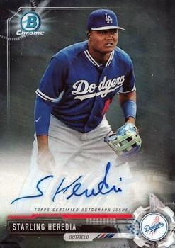 2017 Bowman Chrome - Prospect Autographs #CPA-SH Starling Heredia Front