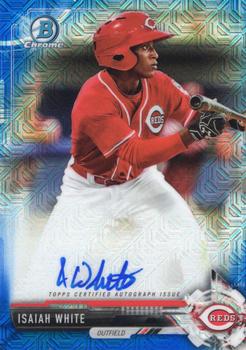 2017 Bowman Chrome - Prospect Autographs Blue Mojo Refractor #CPA-IW Isaiah White Front