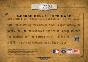 2004 Donruss Leather & Lumber - Lumber Cuts Bat Autographs #LC-20 George Kell Back