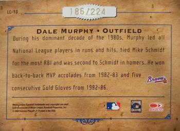 2004 Donruss Leather & Lumber - Lumber Cuts Bat Autographs #LC-10 Dale Murphy Back