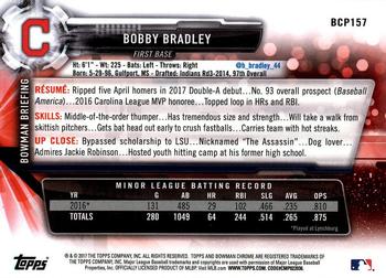 2017 Bowman Chrome - Prospects #BCP157 Bobby Bradley Back