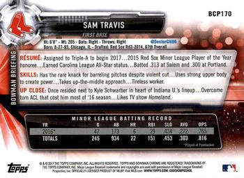 2017 Bowman Chrome - Prospects #BCP170 Sam Travis Back