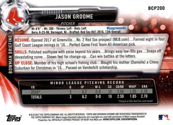 2017 Bowman Chrome - Prospects #BCP200 Jason Groome Back