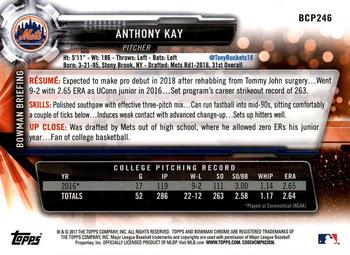 2017 Bowman Chrome - Prospects #BCP246 Anthony Kay Back