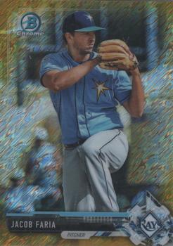 2017 Bowman Chrome - Prospects Gold Refractor #BCP209 Jacob Faria Front