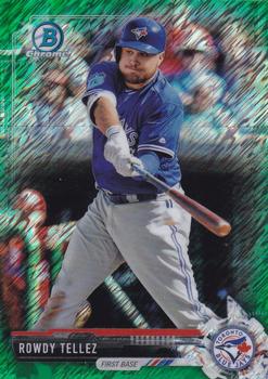 2017 Bowman Chrome - Prospects Green Shimmer Refractor #BCP177 Rowdy Tellez Front