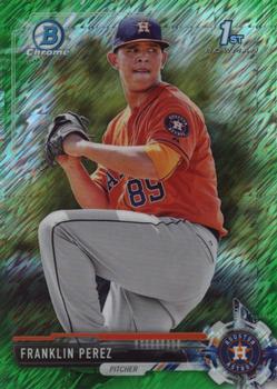 2017 Bowman Chrome - Prospects Green Shimmer Refractor #BCP221 Franklin Perez Front