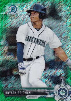 2017 Bowman Chrome - Prospects Green Shimmer Refractor #BCP227 Bryson Brigman Front