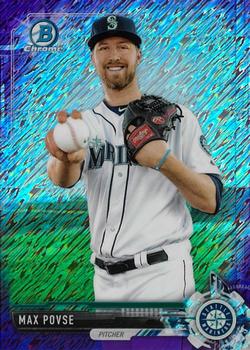 2017 Bowman Chrome - Prospects Purple Shimmer Refractor #BCP193 Max Povse Front