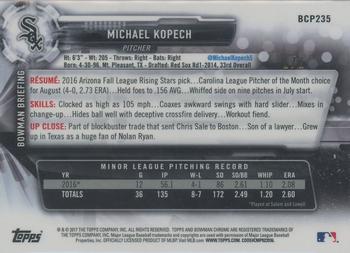 2017 Bowman Chrome - Prospects SuperFractor #BCP235 Michael Kopech Back