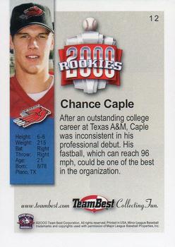 2000 Team Best Rookies - Silver #12 Chance Caple Back