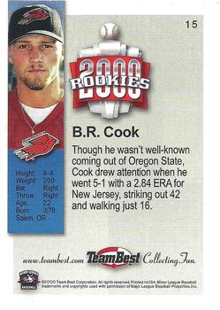 2000 Team Best Rookies - Silver #15 B.R. Cook Back