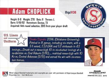 2015 Grandstand Spokane Indians #NNO Adam Choplick Back